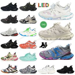 Designer-Schuhe Track 3 3.0 LED Triple Wit Zwart Schoenen Heren Dames Tracks LED Sneaker Tess.s. Sneaker Gomma lederen trainer Nylon bedrukte platformschoenen Run Scarpe