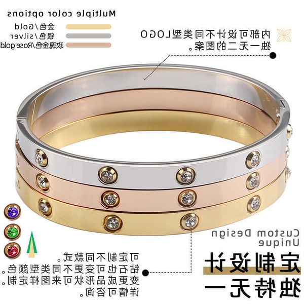 Diseñador Tornillo Brazalete Pulsera Moda Joyas de lujo Cuidador Original Moda 18K Diamante de oro para mujeres Hombres Pulseras de uñas Joyería de plata Pulsera HEPQ