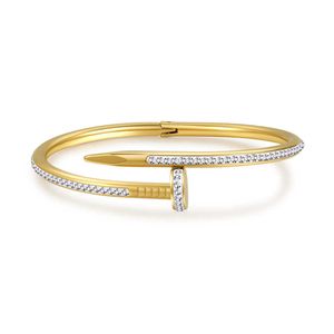 Ontwerper Schroef Bangle Armband Nagels Liefde Mode Luxe Sieraden Verzorger Originele Trendy 18K Gouden Diamant voor Vrouwen Mannen Nagelarmbanden Zilveren Sieraden Armband BTDA