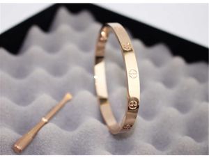 Designer schroef bangle mode sieraden verzorger originele trendy gouden diamant voor dames mannen nagelarmbanden sier sieraden armband kh9z