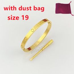 Designer Vis Bracelet Mode Bijoux De Luxe Bracelets Bracelets 18K Or Rose Argent Titane Acier Diamant Bracelets Bracelets À Ongles Pour Hommes Femmes 17 19 taille + sac à poussière