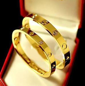 Designer schroef armband mode luxe sieraden trendy bangle 18k gouden vergulde titanium stalen diamant voor vrouw mannen nagelarmbanden zilveren designer sieraden armband