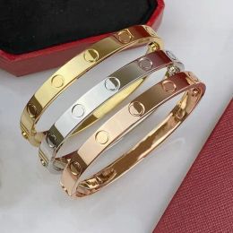 Designer Schroefarmband Mode Luxe Trendy Bangle 18K Gouden Armband Titanium Staal Vrouwen Mannen Nagelarmbanden Zilveren Klassieke Sieraden