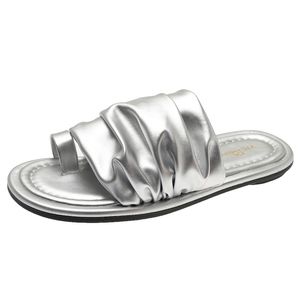 Designer Scuffs Slippers Slides Sandalen Beige Silver White Black Dames Fashion Flip Flops Scuffs Maat 35-40 GAI