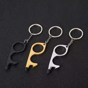 porte-clés d'auto-défense de créateur écran tactile pour hommes et femmes edc ouvre-porte multifonctionnel porte-clés ouverture de porte design porte-clés d'artefact de porte anti-contact