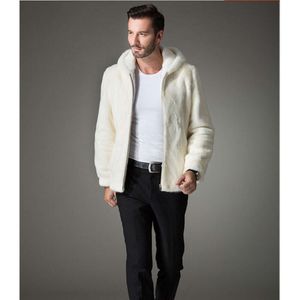 Manteau de fourrure pour hommes, veste de styliste, Imitation vison, chaud et Slim, HRZ9, vente de printemps et d'automne