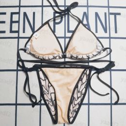 Designer Sexy Bikini Set pour les femmes Bandage MAINTURE Deux pièces Crop Top Swwear Thong Bathing Trssolwearwear 715874