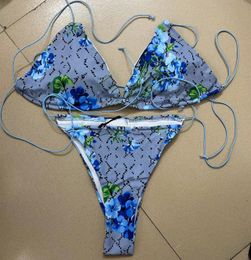 Diseñador Sexy Bikini Set para mujer Vendaje Traje de baño Twopieces Crop Top Traje de baño Tanga Traje de baño Cintura alta Ropa de playa ss1