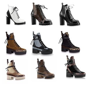 Bottes de cowboy de styliste à talons hauts pour femmes, bottines en cuir noir, blanc et marron, chaussures 35-42