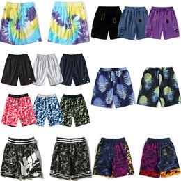 Designer Shark Mens Shorts Camouflage Japan heren dames universele mannen strand shorts tijger baden aap shorts borduurwerkpatroon track broek label compleet