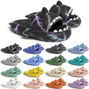 Livraison gratuite Designer Shark Slides One Sandal Slipper pour GAI Sandales Pantoufle Mules Hommes Femmes Pantoufles Formateurs Tongs Sandles Color16 sport