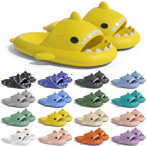 Livraison gratuite Designer Shark Slides One Sandal Pantoufle pour hommes Femmes GAI Sandales Pantoufle Mules Hommes Femmes Pantoufles Formateurs Tongs Sandles Color25