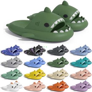 Gratis verzending Designer shark slides sandaal GAI slipper sliders voor mannen vrouwen sandalen slide pantoufle muilezels heren dames slippers trainers sandles color18