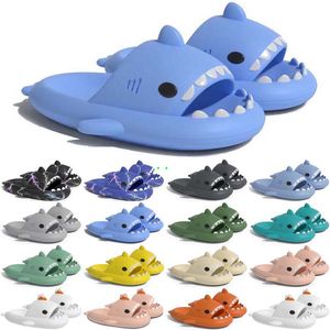 Gratis verzending designer shark slides sandaal GAI slipper sliders voor mannen vrouwen sandalen slide pantoufle muilezels heren dames slippers trainers sandles color104