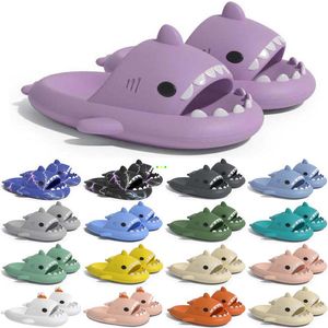 Gratis verzending Designer shark slides sandaal GAI slipper sliders voor mannen vrouwen sandalen slide pantoufle muilezels heren dames slippers trainers sandles color267