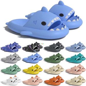 Gratis verzending Designer shark slides sandaal GAI slipper sliders voor mannen vrouwen sandalen slide pantoufle muilezels heren dames slippers trainers sandles color170