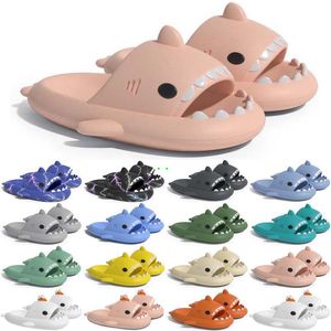 Gratis verzending Designer shark slides sandaal GAI slipper sliders voor mannen vrouwen sandalen slide pantoufle muilezels heren dames slippers vijf trainers sandles color9