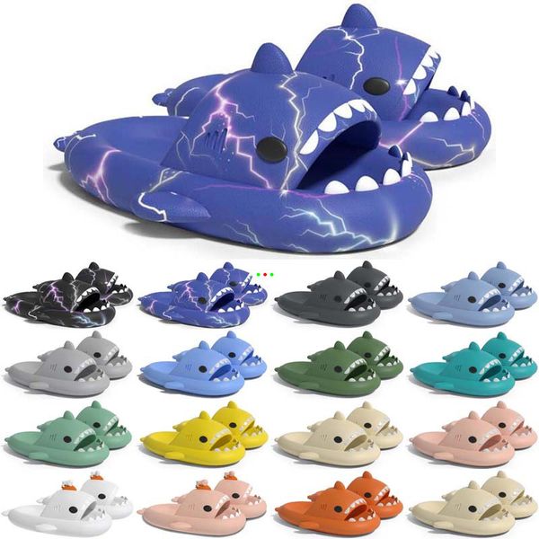 Vente promotionnelle et livraison gratuite Designer Shark Slides Sandal GAI Pantoufles Sliders pour hommes Femmes Sandales Slide Pantoufle Mules Hommes Femmes Pantoufles Formateurs Sandles Color181