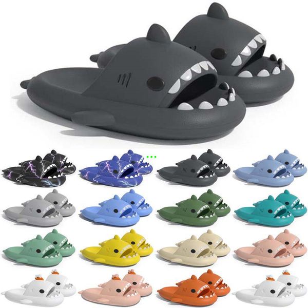 Livraison gratuite Designer Shark Slides Sandal Gai Slipper Sliders For Men Women Sandales Slide Pantoufle Mules Mens Womens Slippers Trainers Sandles Color362