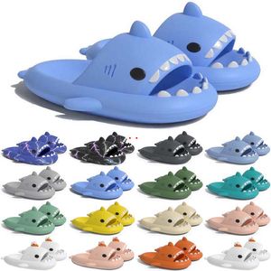 Gratis verzendontwerper Shark Glaides Sandaalschuifschuifjes voor mannen Dames Sandalen Sandalen GLID PANTOUFLE MULES MENS SLIPPERS Trainers Flip Flops Sandles Color82