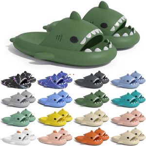 Gratis Verzending Designer shark slides sandaal slipper sliders voor mannen vrouwen sandalen slide pantoufle muilezels heren slippers trainers slippers sandles color41