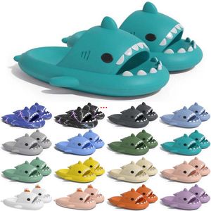 gratis verzending designer shark slides sandaal slipper sliders voor mannen vrouwen sandalen slide pantoufle muilezels heren slippers trainers slippers sandles color5