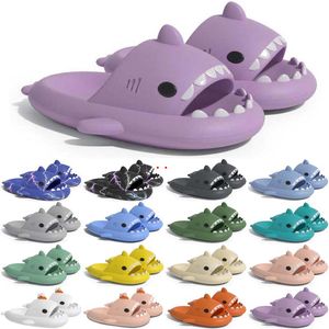 Livraison Gratuite Designer Shark Slides Sandale Pantoufle Sliders pour Hommes Femmes Sandales Slide Pantoufle Mules Hommes Pantoufles Formateurs Tongs Sandles Color1