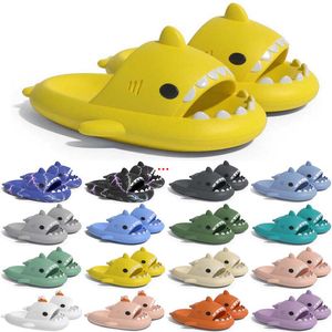 gratis verzending designer shark slides sandaal slipper sliders voor mannen vrouwen sandalen slide pantoufle muilezels heren slippers trainers slippers sandles color7
