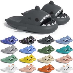 Gratis Verzending Designer Shark Slides Sandaal Slipper Sliders Voor Mannen Vrouwen Sandalen Slide Pantoufle Muilezels Heren Slippers Trainers Slippers Sandles color53