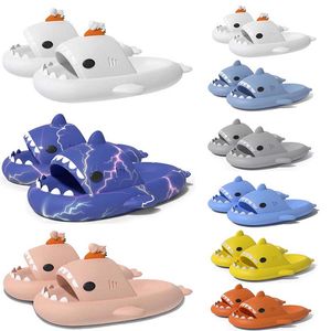 Vente promotionnelle et livraison gratuite Designer Shark Slides Sandal Slipper Sliders pour hommes Femmes GAI Sandales Pantoufle Mules Hommes Femmes Pantoufles Formateurs Tongs Sandles Color98