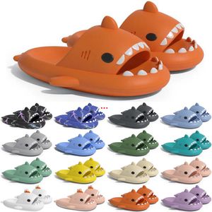 Livraison Gratuite Designer Shark Diapositives Sandale Pantoufles Sliders pour Hommes Femmes GAI Sandales Slide Pantoufle Mules Hommes Pantoufles Formateurs Tongs Sandles Color29