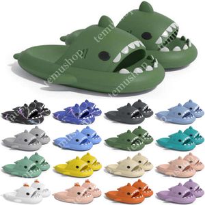 Livraison Gratuite Designer Shark Diapositives Sandale Pantoufles Sliders pour Hommes Femmes Sandales Slide Pantoufle Mules Hommes Femmes Pantoufles Formateurs Tongs Sandles Color9