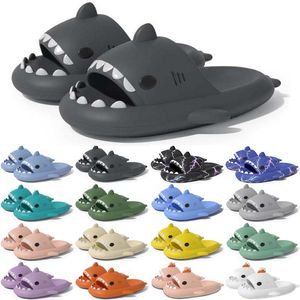Livraison Gratuite Designer Shark Diapositives Sandale Pantoufles Sliders pour Hommes Femmes Sandales Slide Pantoufle Mules Hommes Femmes Pantoufles Formateurs Tongs Sandles Color54