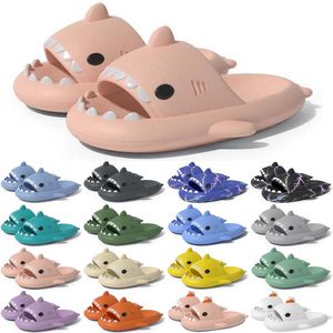 Livraison Gratuite Designer Shark Diapositives Sandale Pantoufles Sliders pour Hommes Femmes Sandales Slide Pantoufle Mules Hommes Femmes Pantoufles Formateurs Tongs Sandles Color46