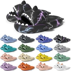 Livraison Gratuite Designer Shark Diapositives Sandale Pantoufles Sliders pour Hommes Femmes Sandales Slide Pantoufle Mules Hommes Femmes Pantoufles Formateurs Tongs Sandles Color35