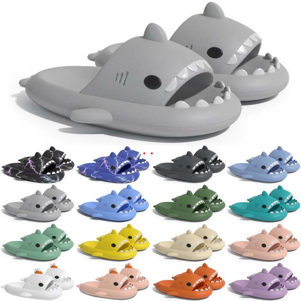 Livraison Gratuite Designer Shark Diapositives Sandale Pantoufles Sliders pour Hommes Femmes Sandales Slide Pantoufle Mules Hommes Pantoufles Formateurs Tongs Sandles Color31