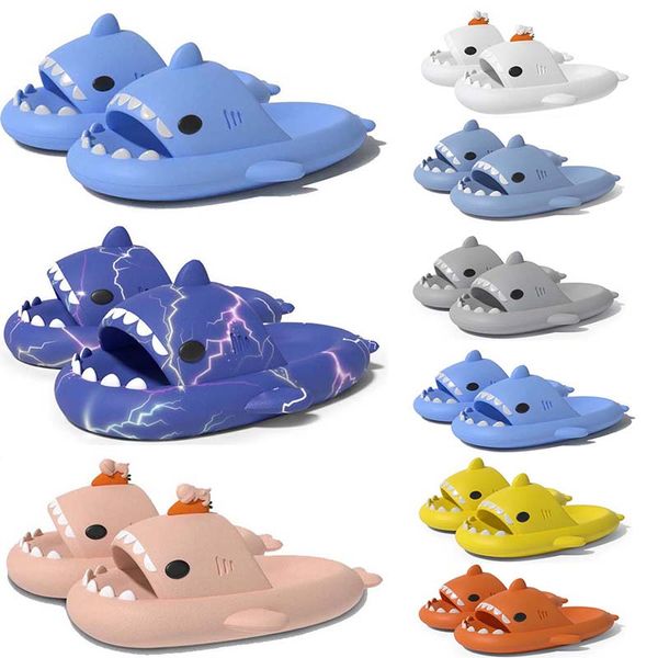Livraison Gratuite Designer Shark Slides Sandal Slipper Sliders pour hommes Femmes GAI Sandales Pantoufle Mules Hommes Femmes Pantoufles Formateurs Tongs Sandles Color91