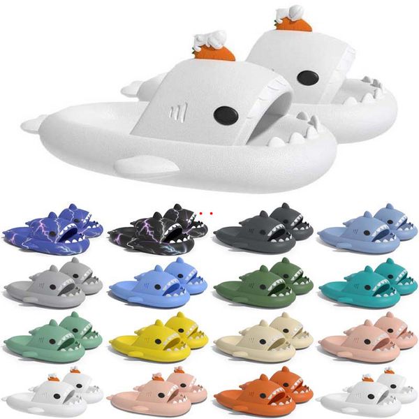 Livraison Gratuite Designer Shark Diapositives Sandale Pantoufles Sliders pour Hommes Femmes Sandales Slide Pantoufle Mules Hommes Pantoufles Formateurs Tongs Sandles Color68