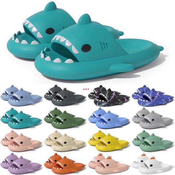 Livraison Gratuite Designer Shark Slides Sandal Slipper Sliders pour hommes Femmes GAI Sandales Slide Pantoufle Mules Hommes Pantoufles Formateurs Tongs Sandles Color40