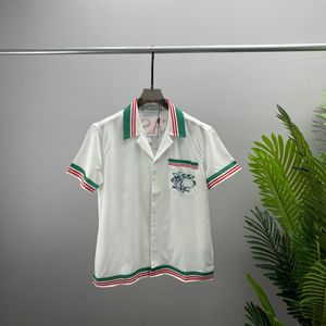 Camisa de diseñador 24ss Camisas con botones para hombre Camisa de bolos con estampado Hawaii Camisas casuales florales Hombres Slim Fit Vestido de manga corta Camiseta hawaiana M-3XL 120