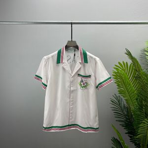 Camisa de diseñador 24ss Camisas con botones para hombre Camisa de bolos con estampado Hawaii Camisas casuales florales Hombres Slim Fit Vestido de manga corta Camiseta hawaiana M-3XL 108