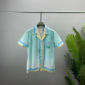 Camisa de diseñador 24ss Camisas con botones para hombre Camisa de bolos con estampado Hawaii Camisas casuales florales Hombres Slim Fit Vestido de manga corta Camiseta hawaiana M-3XL 104