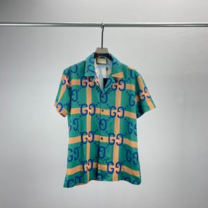Camisa de diseñador 24ss Camisas con botones para hombre Camisa de bolos con estampado Hawaii Camisas casuales florales Hombres Slim Fit Vestido de manga corta Camiseta hawaiana M-3XL 83