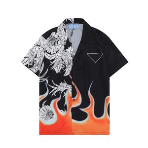 Camisa de diseñador 24ss Camisas con botones para hombre Camisa de bolos con estampado Hawaii Camisas casuales florales Hombres Slim Fit Vestido de manga corta Camiseta hawaiana M-3XL 05