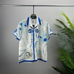 Camisa de diseñador 24SS Botón Botón Camisas impresas Bowling Shirt Hawaii Floral Camisetas Men Slim Fit Vestido de manga corta Camiseta Hawaianas M-3xl 86