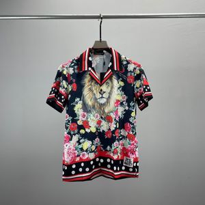 Camisa de diseñador 24ss Camisas con botones para hombre Camisa de bolos con estampado Hawaii Camisas casuales florales Hombres Slim Fit Vestido de manga corta Camiseta hawaiana M-3XL 68