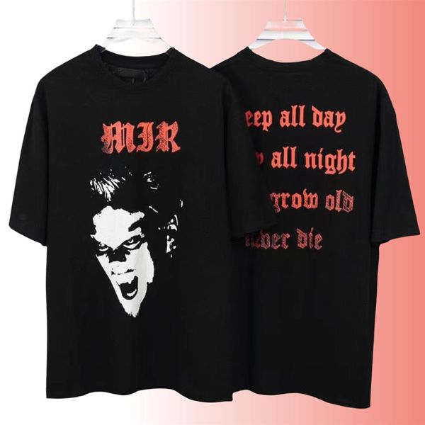 Chemise de créateur AiMIR vampire mens t-shirt streetwear 2023 coton febric Street Wear Summer Fashion Tshirts Splash-ink Letter Print316h