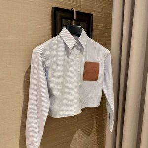 chemise de créateurs chemises de luxe pour femmes pour femmes printemps d'été poche à rayures à rayures à manches longues à manches longues standard asiatique standard