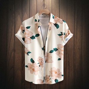 chemise de créateur hommes chemises à fleurs hawaïennes pour hommes chemise de vacances à manches courtes à motif floral - café léger L chemise pour hommes chemises pour hommes designer
