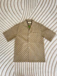 Chemise de créateurs Butte pour hommes chemises imprimées de bowling de bowling et de lettres hawaïennes de chemise décontractée